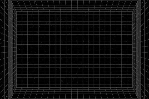 Free Vector 3d wireframe grid room background