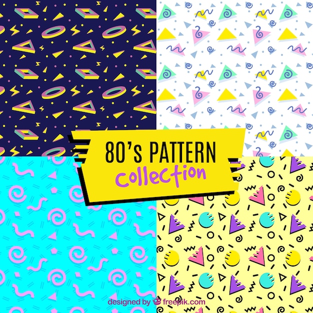 4 eighties patterns, full color