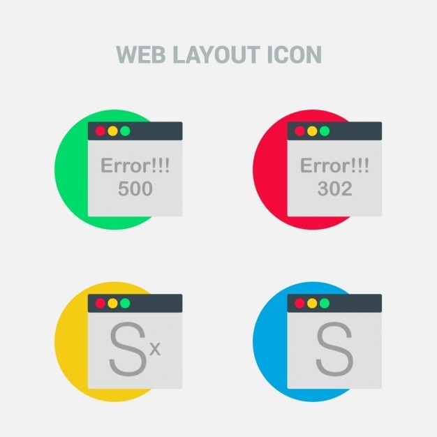 Free vector 4 web layout icons