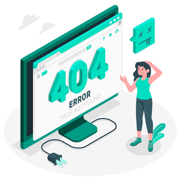 404 error isometric illustration