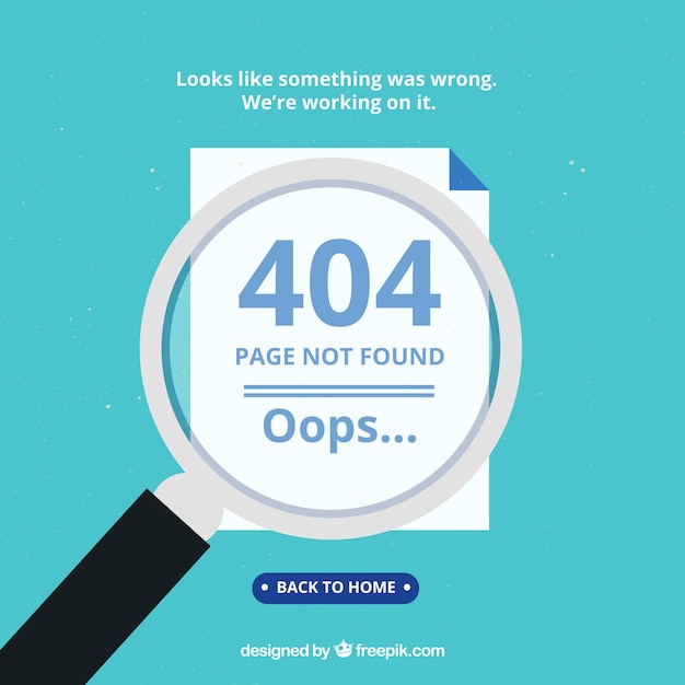 404 error template in flat style