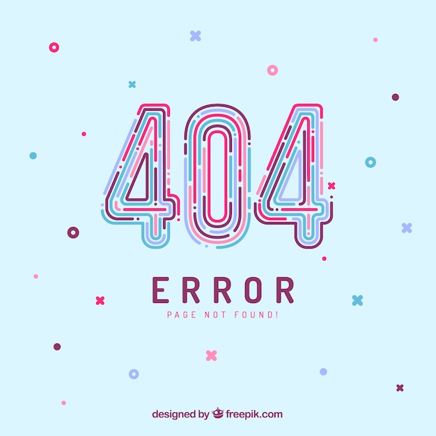 404 error web template in flat style