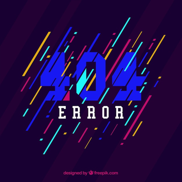 Free Vector 404 error web template in flat style