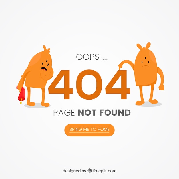 404 error web template with funny monster