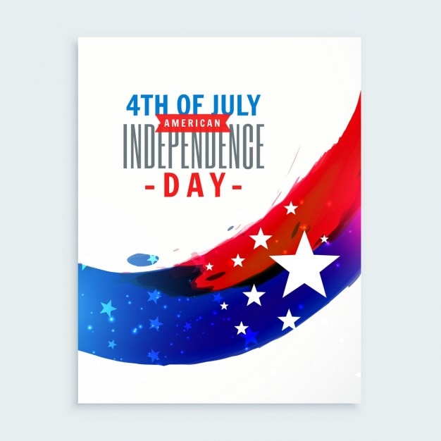 Free Vector 4th of july american independence day poster