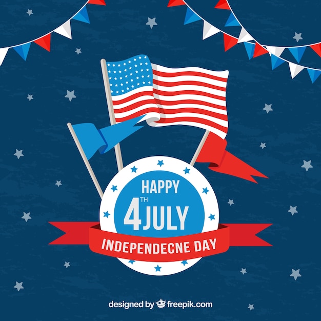 4th of july background with american elements