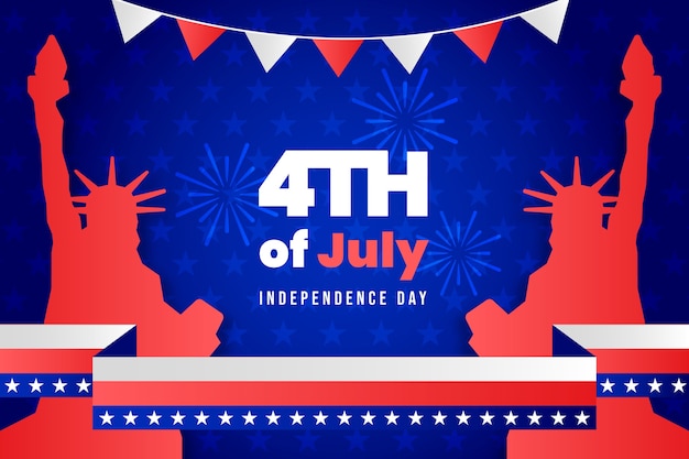 Free Vector 4th of july gradient background