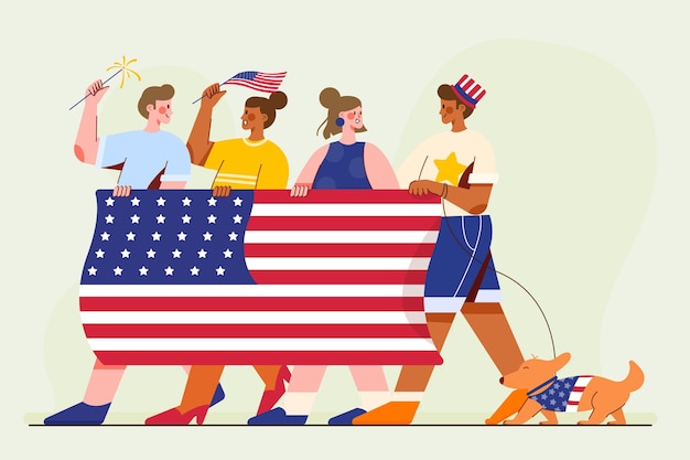 4th of july - independence day illustration