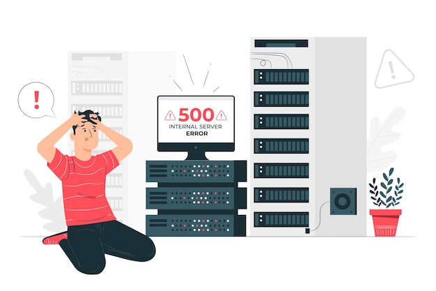 500 internal server error concept illustration