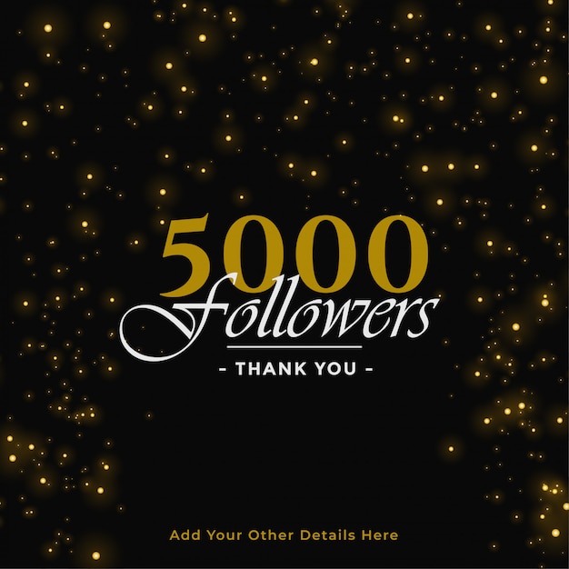 Free vector 5000 followers banner