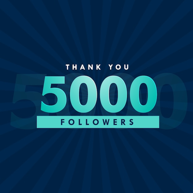 Free vector 5000 followers design