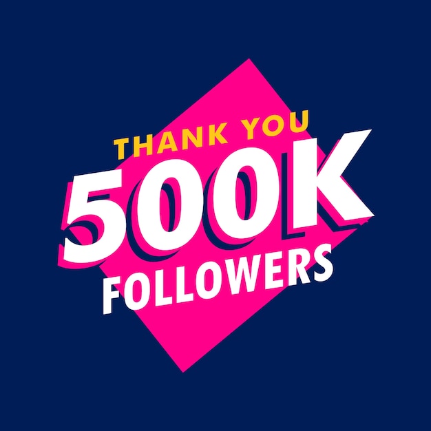 Free vector 500k followers design