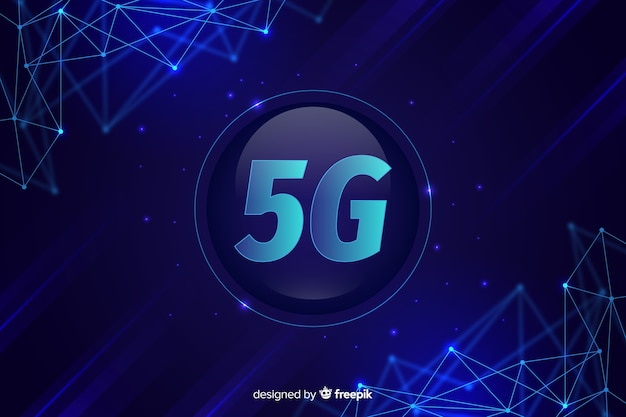 5g concept background with connected dots