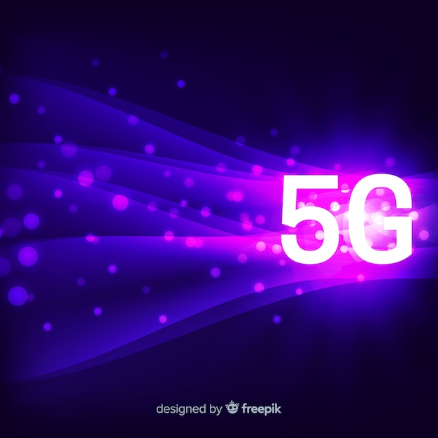 5g concept background with lines and dots