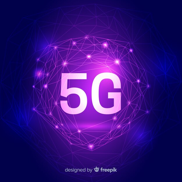 5g concept background with optical wires in a sphere