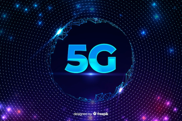 5g concept background with wired net