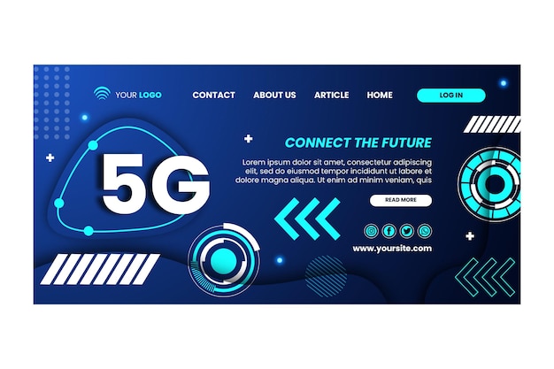 5g landing page design template