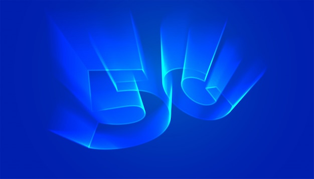 Free Vector 5g technology background with holographic light glow style