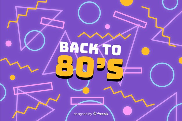 80's colorful background geometric style