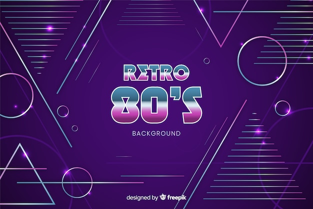 Free Vector 80's geometric background