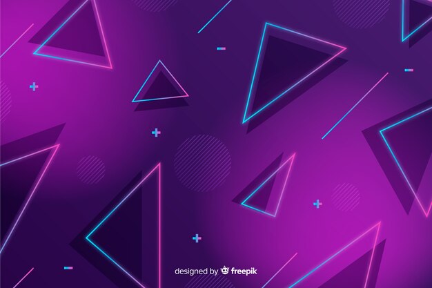 80 style background with geometric shapes