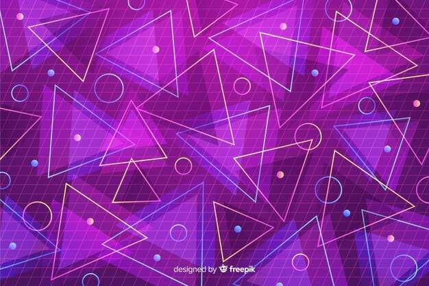 80 style background with geometric shapes