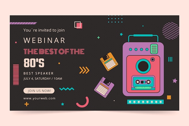 80s party flat webinar