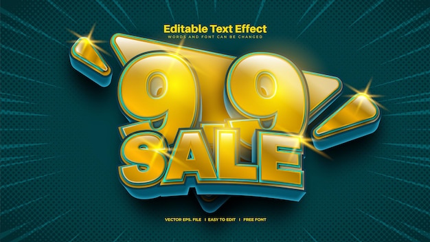 9.9 Sale Promotion Text Effect