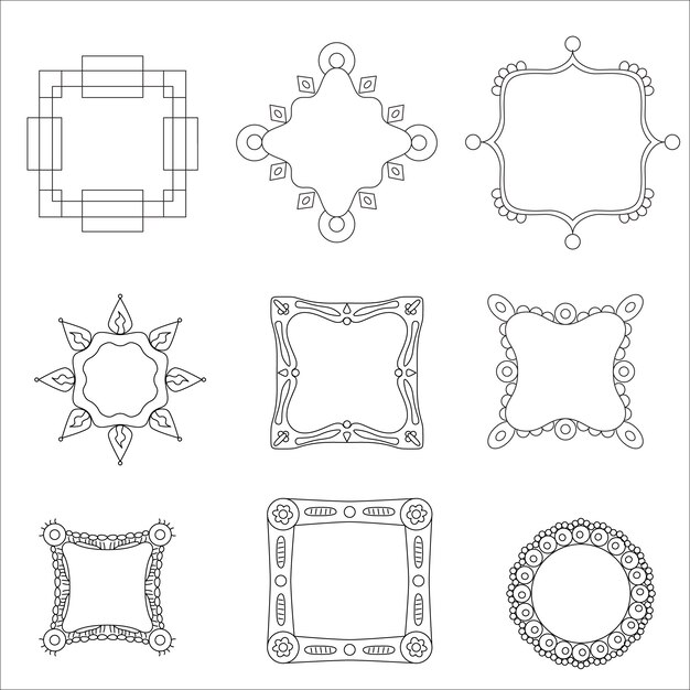 9 ornamental frames