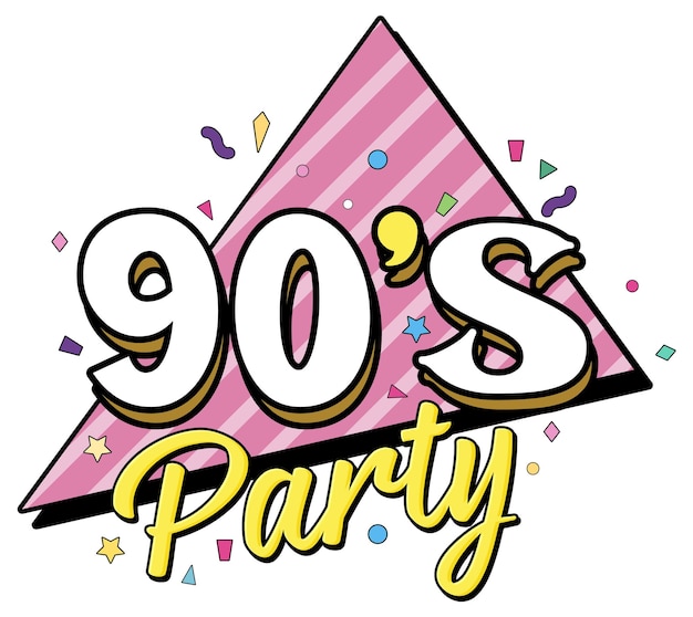 Free Vector 90s party banner template