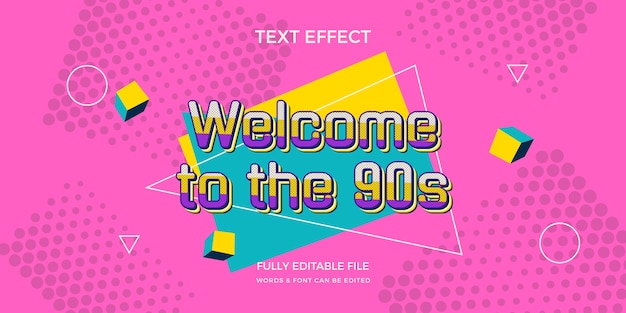 Free Vector 90s text effect