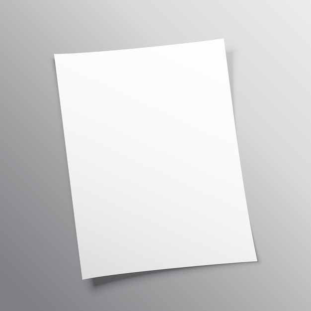 Free vector a4 paper, mockup