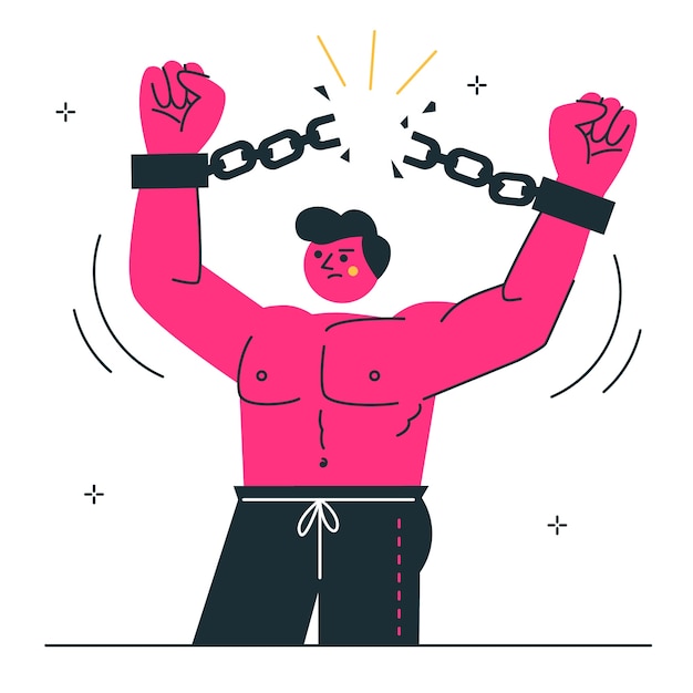 Free vector abolition of slavery concept illustration