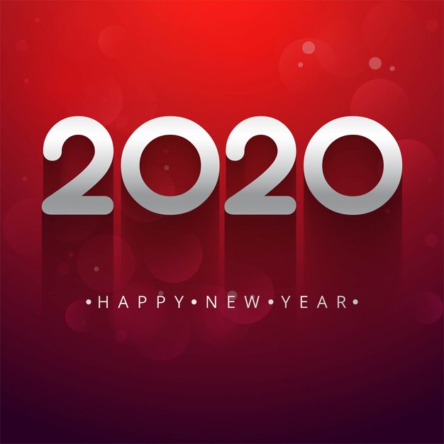 Abstract 2020 new year greeting card