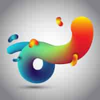 Free vector abstract 3d design of fluid like shape