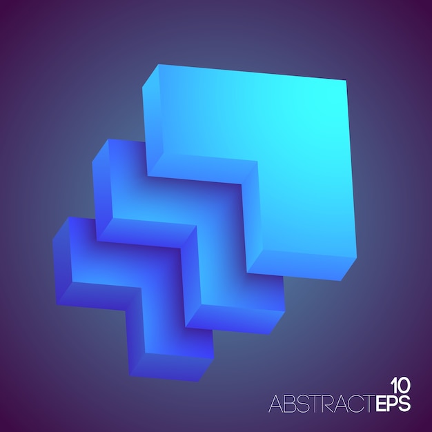 Abstract 3d geometric shapes