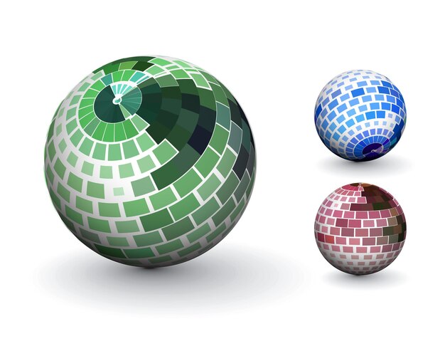 Abstract 3d Sphere with Pattern Sphere Design