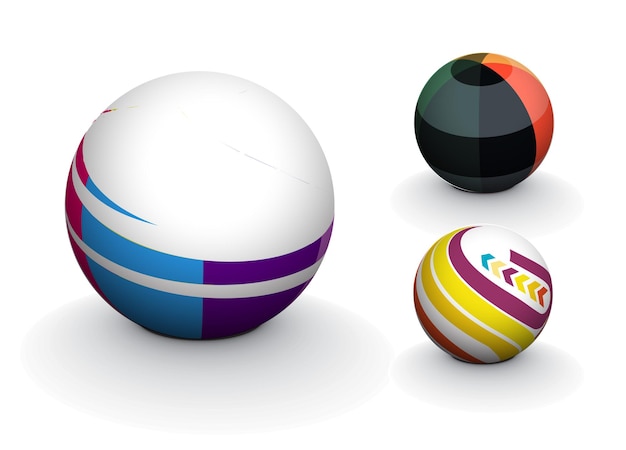 Abstract 3d Sphere with Pattern Sphere Design