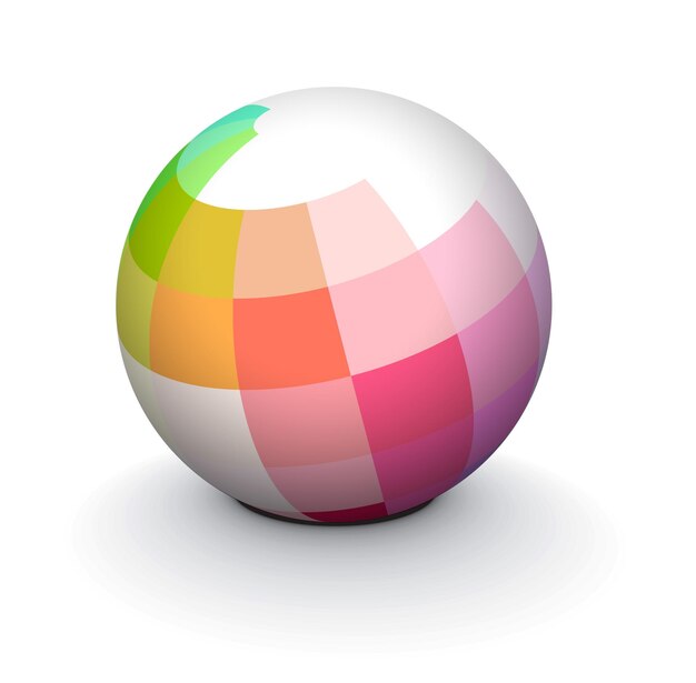 Abstract 3d Sphere with Pattern Sphere Design.