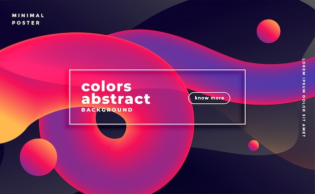 Abstract 3d wave fluid motion banner in vibrant colors