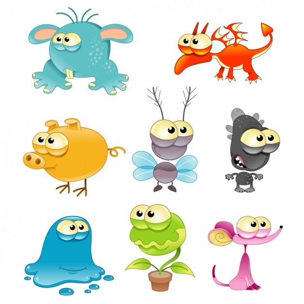 Free vector abstract animals collection