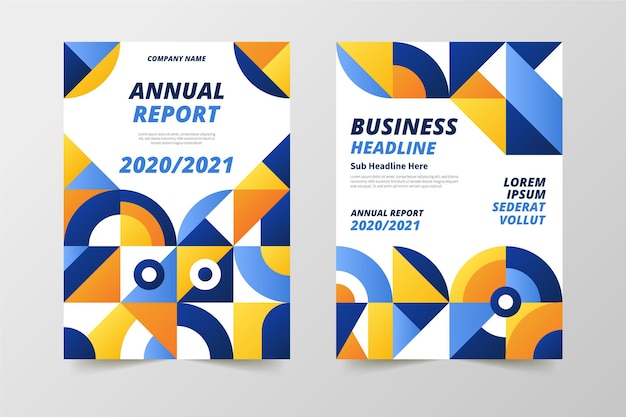 Abstract annual report 2020/2021 templates