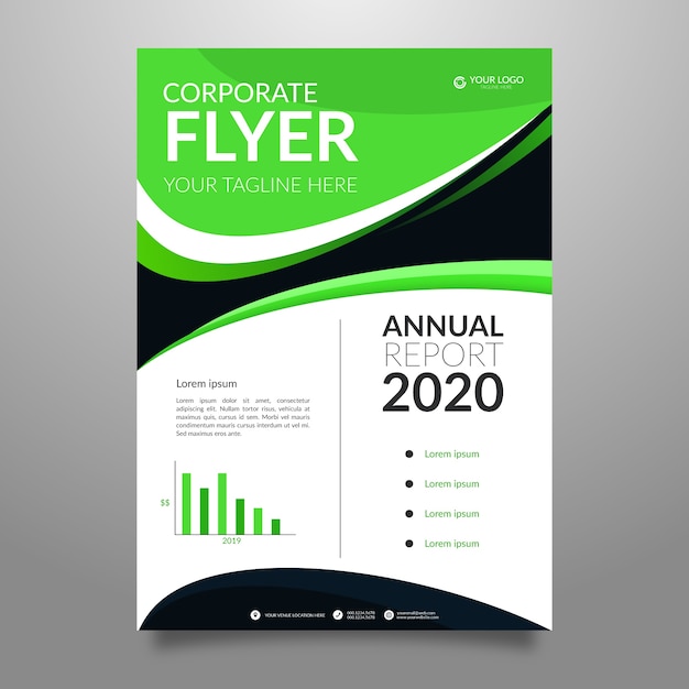 Abstract annual report corporate flyer