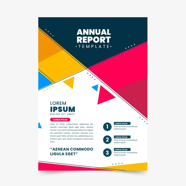 Abstract annual report template