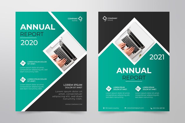 Abstract annual report template