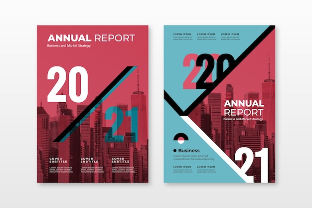 Free vector abstract annual report templates