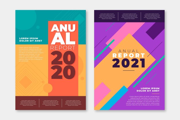 Abstract annual report templates