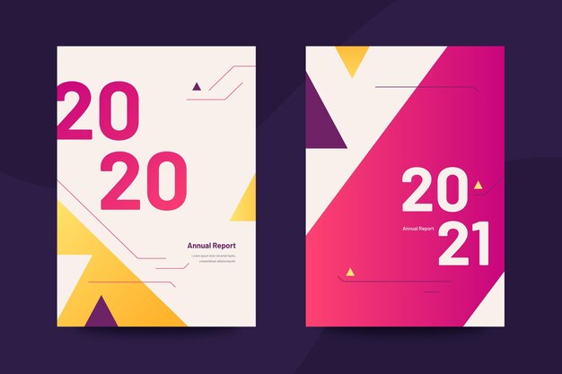 Abstract annual report templates