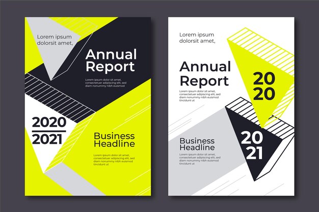 Abstract annual report templates