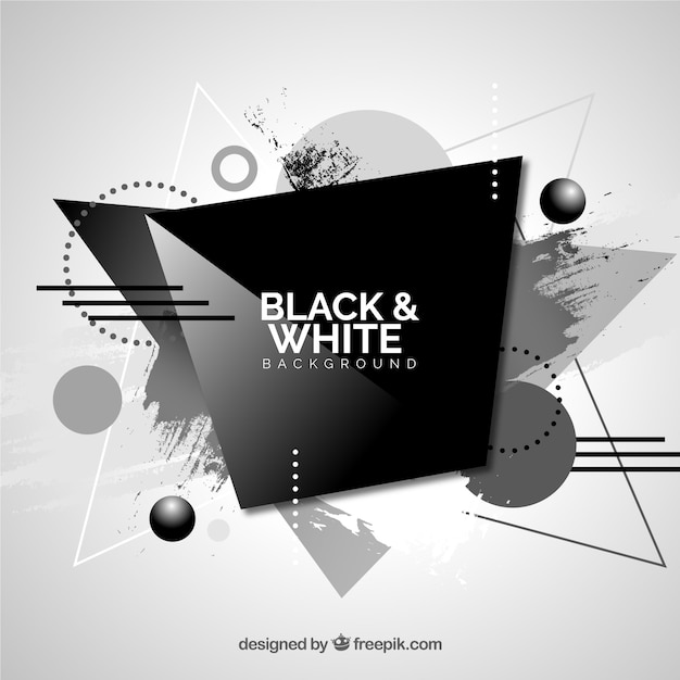 Free Vector abstract background in black and white color 